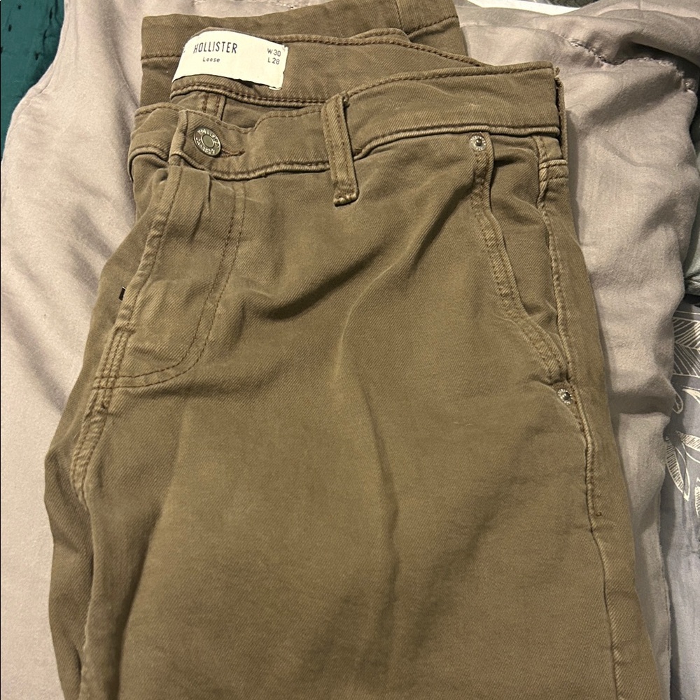 Hollister Khaki Casual Trousers